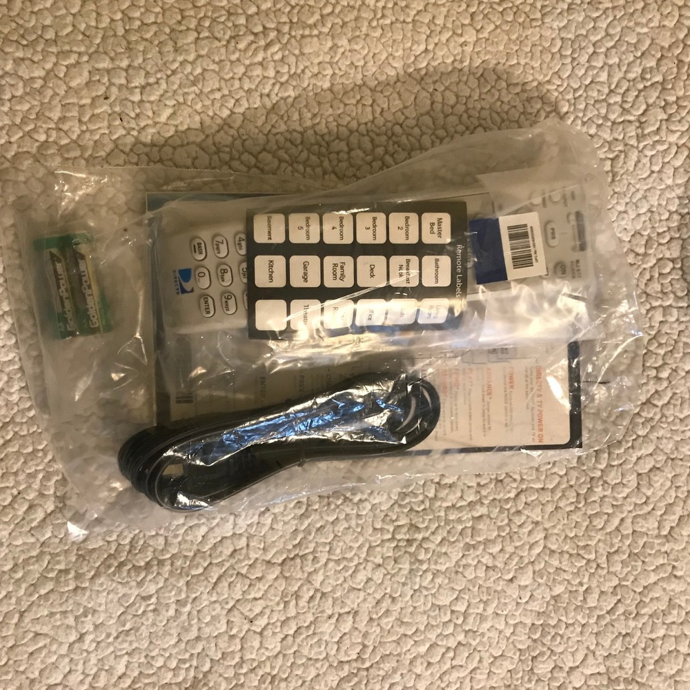 DirecTV RC65 Universal Remote Control Kit with Labels Power Cord Batteries New